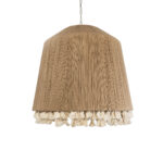 GloboStar® PUERTORICO 02093 Boho Κρεμαστό Φωτιστικό Καμπάνα Τρίφωτο 3 x E27 IP20 Μπεζ & Λευκό Σχοινί - Μ80 x Π80 x Υ80cm - Image 5