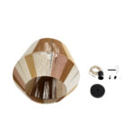 GloboStar® SALERNO 02187 Boho Κρεμαστό Φωτιστικό Πλέγμα Μονόφωτο 1 x E27 IP20 Πολύχρωμο Σχοινί - Μ50 x Π50 x Υ50cm - Image 10