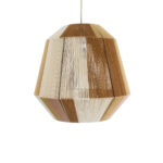 GloboStar® SALERNO 02187 Boho Κρεμαστό Φωτιστικό Πλέγμα Μονόφωτο 1 x E27 IP20 Πολύχρωμο Σχοινί - Μ50 x Π50 x Υ50cm - Image 5