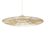 GloboStar® PALERMO 02311 Boho Κρεμαστό Φωτιστικό Πλέγμα Μονόφωτο 1 x E27 IP20 Μπεζ Ξύλο - Μ160 x Π160 x Υ45cm - Image 6