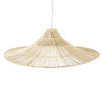 GloboStar® PALERMO 02311 Boho Κρεμαστό Φωτιστικό Πλέγμα Μονόφωτο 1 x E27 IP20 Μπεζ Ξύλο - Μ160 x Π160 x Υ45cm - Image 7