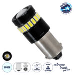 GloboStar® BA9S - T4W 81462 Λάμπα Αυτοκινήτου LED 3rd Generation Can-Bus Extreme Truck Series 18xSMD3014 1.3W 156lm 360° DC 10-48V IP20 Φ1.2 x Υ3cm Ψυχρό Λευκό 6000K
