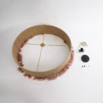 GloboStar® PUERTORICO 02097 Boho Κρεμαστό Φωτιστικό Καπέλο Τρίφωτο 3 x E27 IP20 Μπεζ & Ροζ Σχοινί - Μ80 x Π80 x Υ27cm - Image 10