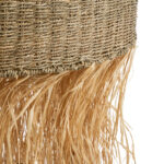 GloboStar® SAINTLUCIA 02161 Boho Κρεμαστό Φωτιστικό Πλεγμα Μονόφωτο 1 x E27 IP20 Μπεζ Ράφια - Μ66 x Π66 x Υ120cm - Image 9