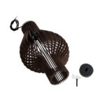 GloboStar® MIHIRO 02173 Boho Κρεμαστό Φωτιστικό Πλέγμα Μονόφωτο 1 x E27 IP20 Καφέ Ξύλο - Μ32 x Π32 x Υ56cm - Image 11