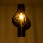 GloboStar® MIHIRO 02173 Boho Κρεμαστό Φωτιστικό Πλέγμα Μονόφωτο 1 x E27 IP20 Καφέ Ξύλο - Μ32 x Π32 x Υ56cm - Image 3
