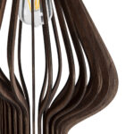 GloboStar® MIHIRO 02173 Boho Κρεμαστό Φωτιστικό Πλέγμα Μονόφωτο 1 x E27 IP20 Καφέ Ξύλο - Μ32 x Π32 x Υ56cm - Image 8