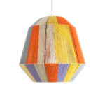 GloboStar® SALERNO 02188 Boho Κρεμαστό Φωτιστικό Πλέγμα Μονόφωτο 1 x E27 IP20 Πολύχρωμο Σχοινί - Μ50 x Π50 x Υ50cm - Image 5