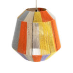 GloboStar® SALERNO 02188 Boho Κρεμαστό Φωτιστικό Πλέγμα Μονόφωτο 1 x E27 IP20 Πολύχρωμο Σχοινί - Μ50 x Π50 x Υ50cm - Image 7