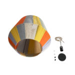 GloboStar® SALERNO 02188 Boho Κρεμαστό Φωτιστικό Πλέγμα Μονόφωτο 1 x E27 IP20 Πολύχρωμο Σχοινί - Μ50 x Π50 x Υ50cm - Image 10