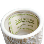 GloboStar® Artificial Garden RAFFAELO 20544 Διακοσμητικό Κεραμικό Κασπώ Γλάστρα - Flower Pot Μπεζ με Λευκό Φ11 x Υ11cm - Image 6