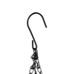 GloboStar® Artificial Garden KARYSTOS 20563 Κρεμαστό Διακοσμητικό Κασπώ Γλάστρα - Flower Pot από Φλοιό Καρύδας Καφέ με Μαύρη Μεταλλική Βάση Φ30 x Υ15cm - Image 7