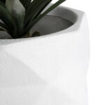 GloboStar® Artificial Garden VARENNA 20742 Επιδαπέδιο Πολυεστερικό Τσιμεντένιο Κασπώ Γλάστρα - Flower Pot Λευκό Φ40 x Υ30cm - Image 7