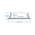 GloboStar® CURVED-PROFILE 70802-3M Προφίλ Αλουμινίου - Βάση & Ψύκτρα Ταινίας LED με Λευκό Γαλακτερό Κάλυμμα - Επιφανειακή Χρήση - Εύκαμπτο με Δυνατότητα Κυρτής Τοποθέτησης - Πατητό Κάλυμμα - Ασημί - 3 Μέτρα - Πακέτο 5 Τεμαχίων - Μ300 x Π1.8 x Υ0.5cm - Image 9