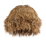 GloboStar® GUADELOUPE 02158 Boho Κρεμαστό Φωτιστικό Πλέγμα Μονόφωτο 1 x E27 IP20 Μπεζ Ράφια - Μ80 x Π80 x Υ60cm - Image 6