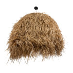 GloboStar® GUADELOUPE 02159 Boho Κρεμαστό Φωτιστικό Πλέγμα Μονόφωτο 1 x E27 IP20 Μπεζ Ράφια - Μ120 x Π120 x Υ100cm - Image 6