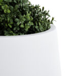 GloboStar® Artificial Garden MISSOURI 20692 Διακοσμητικό Πολυεστερικό Τσιμεντένιο Κασπώ Γλάστρα - Flower Pot Λευκό Φ45 x Υ45cm - Image 7