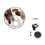GloboStar® EARTH 01662 Vintage Κρεμαστό Φωτιστικό Φιγούρα Μονόφωτο 1 x E27 IP20 Χάλκινο Μέταλλο - Μ30 x Π30 x Y30cm - Image 11