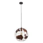 GloboStar® EARTH 01662 Vintage Κρεμαστό Φωτιστικό Φιγούρα Μονόφωτο 1 x E27 IP20 Χάλκινο Μέταλλο - Μ30 x Π30 x Y30cm - Image 4