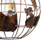GloboStar® EARTH 01662 Vintage Κρεμαστό Φωτιστικό Φιγούρα Μονόφωτο 1 x E27 IP20 Χάλκινο Μέταλλο - Μ30 x Π30 x Y30cm - Image 9
