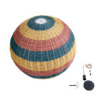 GloboStar® CABALLEROS 02063 Boho Κρεμαστό Φωτιστικό Μπάλα Μονόφωτο 1 x E27 IP20 Πολύχρωμο Ξύλο - Μ70 x Π70 x Υ70cm - Image 10