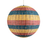 GloboStar® CABALLEROS 02063 Boho Κρεμαστό Φωτιστικό Μπάλα Μονόφωτο 1 x E27 IP20 Πολύχρωμο Ξύλο - Μ70 x Π70 x Υ70cm - Image 5