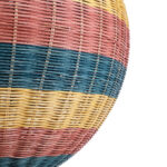 GloboStar® CABALLEROS 02063 Boho Κρεμαστό Φωτιστικό Μπάλα Μονόφωτο 1 x E27 IP20 Πολύχρωμο Ξύλο - Μ70 x Π70 x Υ70cm - Image 8