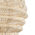 GloboStar® OREGON 02206 Boho Κρεμαστό Φωτιστικό Πλέγμα Μονόφωτο 1 x E27 IP20 Μπεζ Ξύλο - Μ60 x Π60 x Υ56cm - Image 8