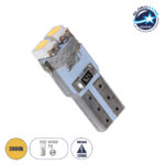 GloboStar® T5 81023 Λάμπα Αυτοκινήτου LED 2xSMD1210 0.6W 80lm 120° DC 12-16V IP20 Φ0.7 x Υ1.7cm Θερμό Λευκό 3000K