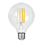 GloboStar® 99088 Λάμπα LED Long Filament E27 G95 Γλόμπος 7W 1470lm 360° AC 220-240V IP20 Φ9.5 x Υ13.8cm Θερμό Λευκό 2700K με Διάφανο Γυαλί - Pro Series 210lm/W - A Ενεργειακή Κλάση - 3 Χρόνια Εγγύηση - Image 2