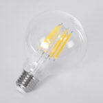 GloboStar® 99088 Λάμπα LED Long Filament E27 G95 Γλόμπος 7W 1470lm 360° AC 220-240V IP20 Φ9.5 x Υ13.8cm Θερμό Λευκό 2700K με Διάφανο Γυαλί - Pro Series 210lm/W - A Ενεργειακή Κλάση - 3 Χρόνια Εγγύηση - Image 4