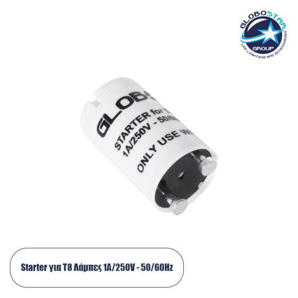GloboStar® 99099 Starter για Λάμπες LED Τύπου Φθορισμού T8 G13 Θερμοπλαστικό Max 1A AC 250V IP20 Φ2 x Μ3.8cm - 3 Χρόνια Εγγύηση