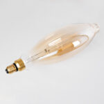 GloboStar® 99167 Λάμπα LED Long Filament E27 3.5K AVOCADOS Γλόμπος 8W 650lm 360° AC 220-240V IP20 Φ12 x Υ44cm Ultra Θερμό Λευκό 2200K με Μελί Γυαλί Dimmable - 3 Χρόνια Εγγύηση - Image 4