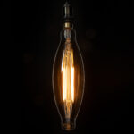 GloboStar® 99167 Λάμπα LED Long Filament E27 3.5K AVOCADOS Γλόμπος 8W 650lm 360° AC 220-240V IP20 Φ12 x Υ44cm Ultra Θερμό Λευκό 2200K με Μελί Γυαλί Dimmable - 3 Χρόνια Εγγύηση - Image 5