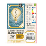 GloboStar® 99175 Λάμπα LED Soft S Spiral Filament E27 R170 ROCK Γλόμπος 4W 280lm 360° AC 220-240V IP20 Φ16.5 x Υ28cm Ultra Θερμό Λευκό 2200K με Μελί Γυαλί Dimmable - 3 Χρόνια Εγγύηση - Image 6