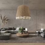 GloboStar® PUERTORICO 02093 Boho Κρεμαστό Φωτιστικό Καμπάνα Τρίφωτο 3 x E27 IP20 Μπεζ & Λευκό Σχοινί - Μ80 x Π80 x Υ80cm - Image 12