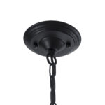 GloboStar® LIMI 01092 Vintage Κρεμαστό Φωτιστικό Καπέλο Πολύφωτο 6 x E14 IP20 Μαύρο & Χρυσό Μέταλλο με Μαύρο Ύφασμα - Μ70 x Π70 x Υ60cm - Image 10