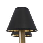 GloboStar® LIMI 01092 Vintage Κρεμαστό Φωτιστικό Καπέλο Πολύφωτο 6 x E14 IP20 Μαύρο & Χρυσό Μέταλλο με Μαύρο Ύφασμα - Μ70 x Π70 x Υ60cm - Image 9