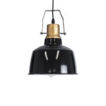 GloboStar® DEVOTA 01235 Vintage Κρεμαστό Φωτιστικό Καμπάνα Μονόφωτο 1 x E27 IP20 Μαύρο & Χρυσό Μέταλλο - Μ22 x Π22 x Υ30cm - Image 5