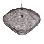 GloboStar® KENTUCKY 01869 Vintage Κρεμαστό Φωτιστικό Πλέγμα Μονόφωτο 1 x E27 IP20 Καφέ Μέταλλο - Μ90 x Π90 x Υ70cm - Image 6