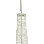 GloboStar® KENTUCKY 01877 Vintage Κρεμαστό Φωτιστικό Πλέγμα Μονόφωτο 1 x E27 IP20 Μπεζ Μέταλλο - Μ80 x Π80 x Υ140cm - Image 8