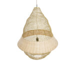 GloboStar® KENTUCKY 01911 Vintage Κρεμαστό Φωτιστικό Πλέγμα Μονόφωτο 1 x E27 IP20 Μπεζ Μέταλλο - Μ60 x Π60 x Υ80cm - Image 7
