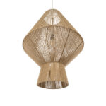GloboStar® CAYMAN 01854 Boho Κρεμαστό Φωτιστικό Πλέγμα Μονόφωτο 1 x E27 IP20 Μπεζ Σχοινί - Μ60 x Π60 x Υ86cm - Image 6