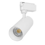 Globostar S-40018 Μονοφασικό Bridgelux COB LED Λευκό Φωτιστικό Σποτ Ράγας 20W 230V 2400lm 30° Θερμό Λευκό 3000k - Image 2