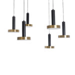 GLOBOSTAR® ZANE 60935 Κρεμαστό Φωτιστικό Design LED CCT 100W 11200lm 120° AC 220-240V IP20 - Εναλλαγή Φωτισμού μέσω Τηλεχειριστηρίου All In One Ψυχρό 6000k+Φυσικό 4500k+Θερμό 2700k Dimmable - Φ80 x Υ20cm - Μαύρο & Χρυσό - 3 Χρόνια Εγγύηση - Image 3