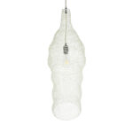GloboStar® KENTUCKY 01904 Vintage Κρεμαστό Φωτιστικό Πλέγμα Μονόφωτο 1 x E27 IP20 Μπεζ Μέταλλο - Μ30 x Π30 x Y80cm - Image 7