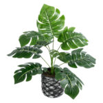 GloboStar® Artificial Garden MONSTERA 20893 - Τεχνητό Διακοσμητικό Φυτό Μονστέρα Φ40 x Υ33cm - Image 2