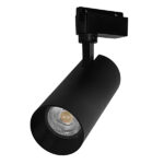 Globostar BEAMTRACK 60817 Μονοφασικό Φωτιστικό Σποτ Ράγας LED 30W 230V 3600lm 30° Acrylic HQ LENS AC 220-240V IP20 Φ7.4 x Υ17.9cm Θερμό Λευκό 3000k - EUROTRACK® System 1L+1N - Μαύρο - Bridgelux Chip - TUV Certified Driver - 5 Χρόνια Εγγύηση - Image 2