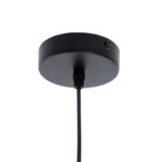 GloboStar® RUHIEL 01234 Μοντέρνο Κρεμαστό Φωτιστικό Καμπάνα Μονόφωτο 1 x E27 IP20 Μαύρο Μέταλλο με Μπεζ Ξύλο - Μ18 x Π18 x Υ12cm - Image 9