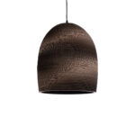 GloboStar® SANTORINI 01296 Boho Κρεμαστό Φωτιστικό Καμπάνα Μονόφωτο 1 x E27 IP20 3D Καφέ Χαρτί - Μ35 x Π35 x Υ40cm - Image 2